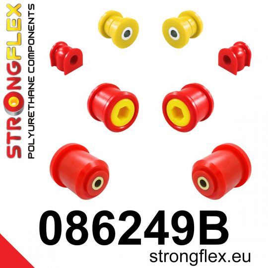 086249B: Strongflex Sada silentbloků předního zavěšení a zadního nosníku