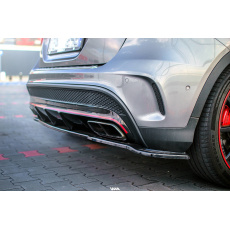 Maxton Design středový spoiler pod zadní nárazník bez žebrování pro Mercedes GLA X156/AMG, Carbon-Look