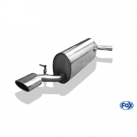 Fox Sportauspuff koncový tlumič výfuku s koncovkou 115x85 Typ 32 pro Volkswagen Polo 6R 2009- s motorem 1.2, 1.2 TDI, 1.4, 1.6 TDI