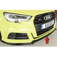 Rieger lipa pod přední nárazník pro Audi A3 8V 3-dvéř. (hatchback 8V1), 5-dvéř. (sportback 8VA) po faceliftu, 09/16-, plast ABS lakovaný do černé lesklé barvy