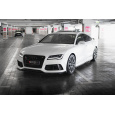 Maxton Design spoiler pod přední nárazník ver.4 pro Audi RS7 C7 FL, černý lesklý plast ABS