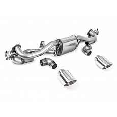 Milltek Sport výfukový systém OPF/GPF-Back pro Porsche Cayman 718 GT4 4.0 (s OPF/GPF - vyrobeno od února 2020) 2020-2024, GT-115 leštěné koncovky