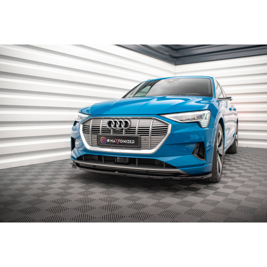 Maxton Design spoiler pod přední nárazník pro Audi E-Tron Standard, černý lesklý plast ABS