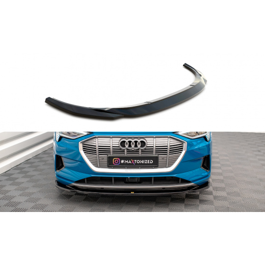 Maxton Design spoiler pod přední nárazník pro Audi E-Tron Standard, černý lesklý plast ABS