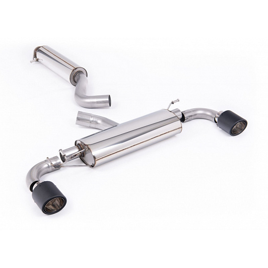 Milltek Sport výfukový systém OPF/GPF Back 3" / 76mm s rezonátorem pro Toyota Yaris Gen2 GR/GR Circuit Pack 1.6T (s OPF/GPF) 2025-, s homologací, typ koncovek: JET-115 karbonové