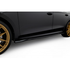 Maxton Design difuzory pod boční prahy ver.1 pro Škoda Octavia RS Mk4, Mk4 Facelift, černý lesklý plast ABS, Liftback / Combi