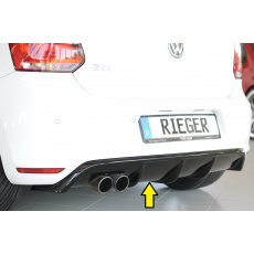 Rieger vložka zadního nárazníku (GBL-47213) pro Volkswagen Polo 6 GTI 3-dvéř., plast ABS lakovaný do černé lesklé barvy
