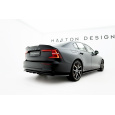 Maxton Design spoiler pod zadní nárazník s žebrováním pro Volvo V60 R-Design Mk3, černý lesklý plast ABS