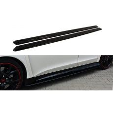 Maxton Design difuzory pod boční prahy pro Honda Civic Mk9 Type-S/R, černý lesklý plast ABS