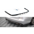 Maxton Design středový spoiler pod zadní nárazník s žebrováním pro Mercedes třída C W205/Standard, černý lesklý plast ABS