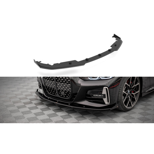 Maxton Design "Street Pro" spoiler pod přední nárazník s křidélky pro BMW řada 4 G22/M-Pack, plast ABS bez povrchové úpravy