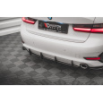Maxton Design "Street Pro" difuzor zadního nárazníku pro BMW řada 3 G20, G21, plast ABS bez povrchové úpravy, s černou a červenou linkou