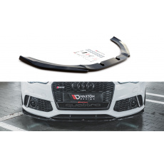 Maxton Design spoiler pod přední nárazník ver.3 pro Audi RS6 C7, černý lesklý plast ABS