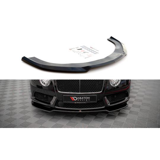 Maxton Design spoiler pod přední nárazník pro Bentley Continental GT Mk2, černý lesklý plast ABS, V8 S, r.v. 2014-2016