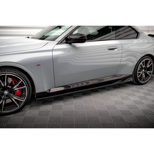 Maxton Design difuzory pod boční prahy pro BMW řada 2 G42 M240i, G42 M-Pack, černý lesklý plast ABS