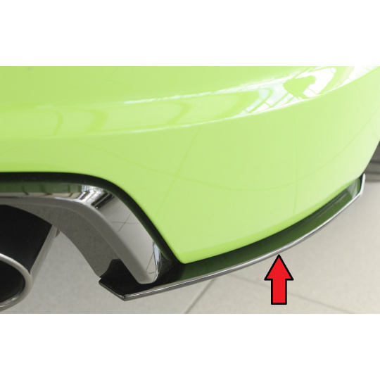 Rieger spoiler pod zadní nárazník na pravé straně pro Audi TT RS 8J, 8J1-FV, 8S kupé, roadster před faceliftem r.v. 05/16-08/18, plast ABS bez povrchové úpravy