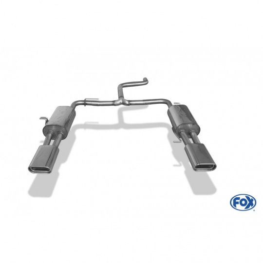 Fox Sportauspuff s koncovkou 160x80 Typ 53 na obou stranách pro Volkswagen T5 Bus s motorem 1.9 TDI, 2.0, 2.0 TDI, 2.5 TDI, 3.2