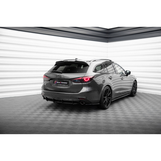 Maxton Design "Street Pro" difuzor zadního nárazníku pro Mazda 6 Mk3 FL, plast ABS bez povrchové úpravy