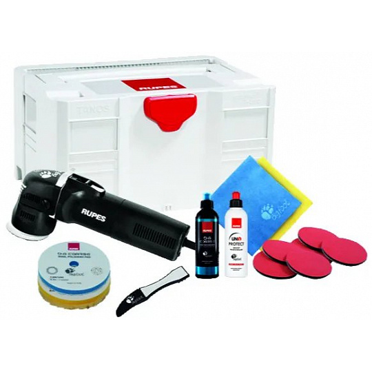 RUPES BigFoot LHR 75E - strojní orbitální mini leštička s výkmitem 12 mm, průměr 75 mm, varianta: BOX