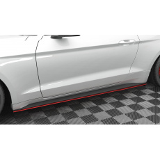 Maxton Design difuzory pod boční prahy ver.2 pro Ford Mustang Mk 6 Facelift, červený lesklý plast ABS Maxton Design difuzory pod boční prahy ver.2 pro Ford Mustang Mk 6 Facelift, červený lesklý plast ABS