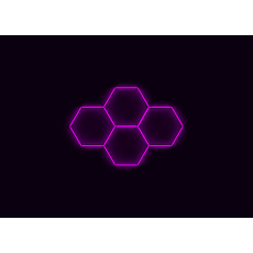 Kompletní LED hexagonové svítidlo růžové, rozměr: 4 elementy 241 x 168 cm Kompletní LED hexagonové svítidlo růžové, rozměr: 4 elementy 241 x 168 cm