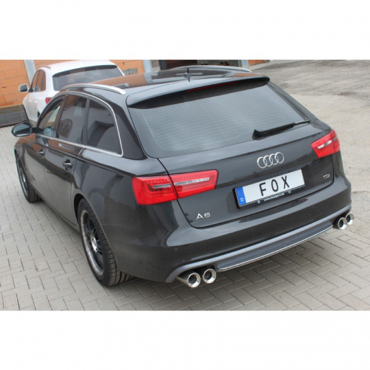 Fox Sportauspuff koncový tlumič výfuku s koncovkou 2x90 Typ 13 na obou stranách pro Audi A6 4G 2011- s motorem 3.0 TFSI