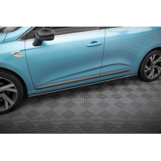 Maxton Design difuzory pod boční prahy pro Renault Clio Mk5 R.S. Line, černý lesklý plast ABS