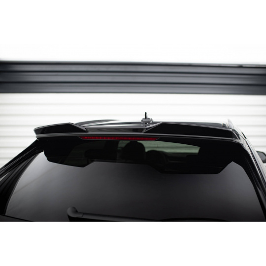 Maxton Design horní prodloužení spoileru 3d pro Audi Q8 Mk 1 FL, černý lesklý plast ABS, S-Line