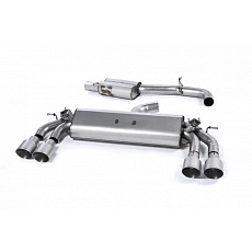 Milltek Sport homologovaný výfuk cat-back s rezonátorem (tišší) pro Volkswagen Golf MK7 R 2.0 TSI 300PS (ECE schválení, 76.2mm vedení) 2014-2016, typ koncovek: GT-100 titanové