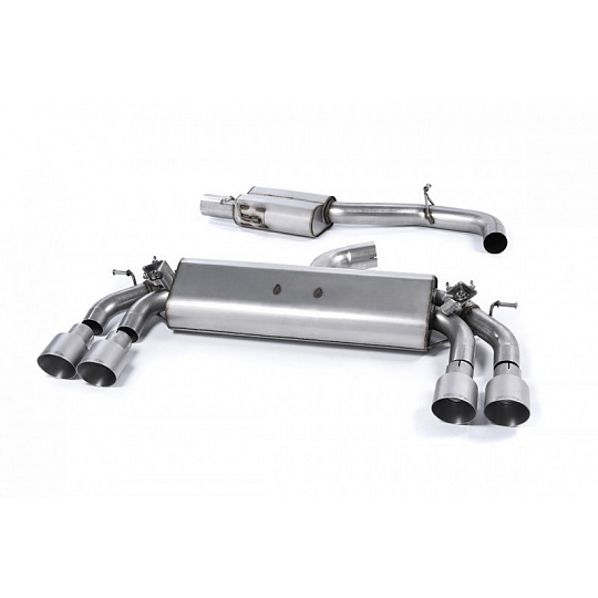 Milltek Sport homologovaný výfuk cat-back s rezonátorem (tišší) pro Volkswagen Golf MK7 R 2.0 TSI 300PS (ECE schválení, 76.2mm vedení) 2014-2016, typ koncovek: GT-100 titanové Milltek Sport homologovaný výfuk cat-back s rezonátorem (tišší) pro Volkswagen Golf MK7 R 2.0 TSI 300PS (ECE schválení, 76.2mm vedení) 2014-2016, typ koncovek: GT-100 titanové