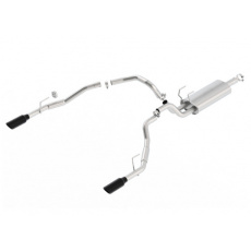 Borla Cat-Back výfukový systém "S-Type" vedený skrz zadní nárazník, typ 39 pro Ram 1500 5,7l V8 s automatickou převodovkou, 4-dvéř. RC/EC SB 76,3", CC/SHB 67,4", r.v. od 09-18, typ koncovek: černé