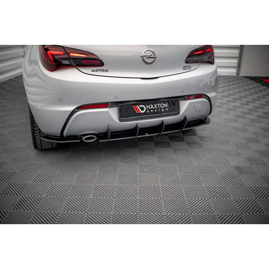 Maxton Design "Street Pro" difuzor zadního nárazníku pro Opel Astra J (Mk4), plast ABS bez povrchové úpravy, GTC OPC-Line