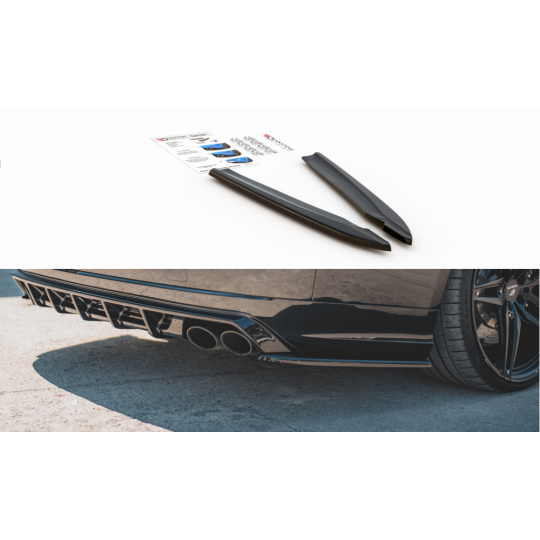 Maxton Design boční difuzory pod zadní nárazník ver.2 pro Audi S8 D4 FL, černý lesklý plast ABS