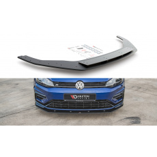 Maxton Design "Racing durability" spoiler pod přední nárazník pro Volkswagen Golf R Mk7 Facelift, plast ABS bez povrchové úpravy, s červenou linkou