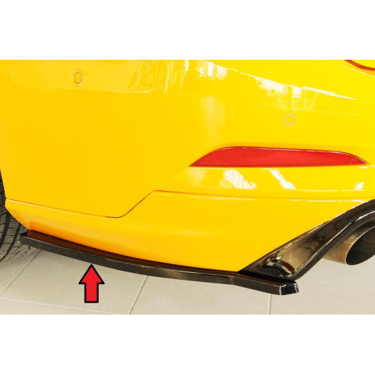 Rieger spoiler pod zadní nárazník na levé straně pro Ford Focus 4 DEH 5-dvéř. (combi) r.v. 09/18-, plast ABS lakovaný do černé lesklé barvy