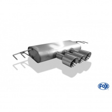 Fox Sportauspuff koncový tlumič výfuku s koncovkou 100-90-100 Typ 25 uprostřed pro Honda Civic X 2017- s motorem 2.0