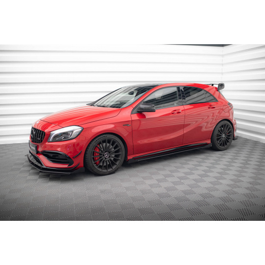 Maxton Design křidélka bočních difuzorů pro Mercedes třída A W176 Facelift A45 AMG, plast ABS bez povrchové úpravy