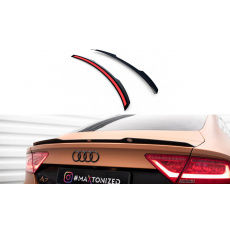 Maxton Design prodloužení spoileru pro Audi A7 C7, černý lesklý plast ABS