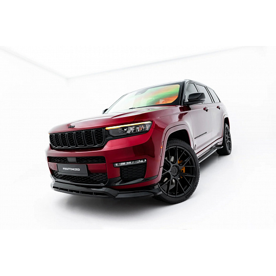 Maxton Design spoiler pod přední nárazník pro Jeep Grand Cherokee L Mk5, černý lesklý plast ABS