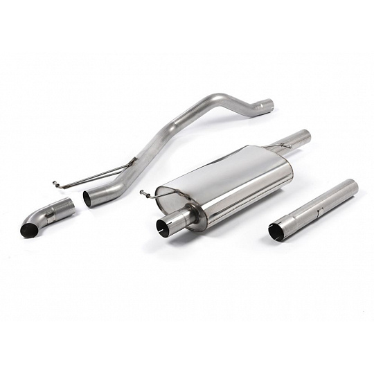 Milltek Sport výfukový systém cat-back s rezonátorem (tišší) pro Volkswagen Transporter \ Caravelle T5 LWB 2.0l (84ps/102ps) 2WD a 4MOTION 2010-2015, typ koncovek: skrytá