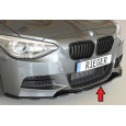 Rieger lipa pod přední nárazník pro BMW řada 1 F20, F21 sedan / 2-dvéř., sedan / 4-dvéř. před faceliftem, 09/11-03/2015, 09/12-03/2015, plast ABS lakovaný do černé lesklé barvy