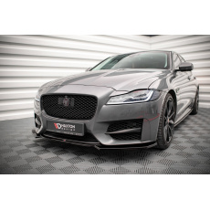 Maxton Design spoiler pod přední nárazník pro Jaguar XF Mk2 /R-Sport, černý lesklý plast ABS