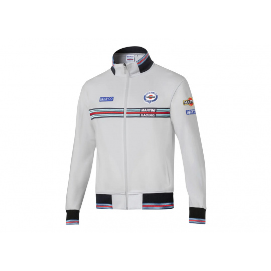 Sparco mikina na zip Martini Racing, barva: šedá, velikost: XXL