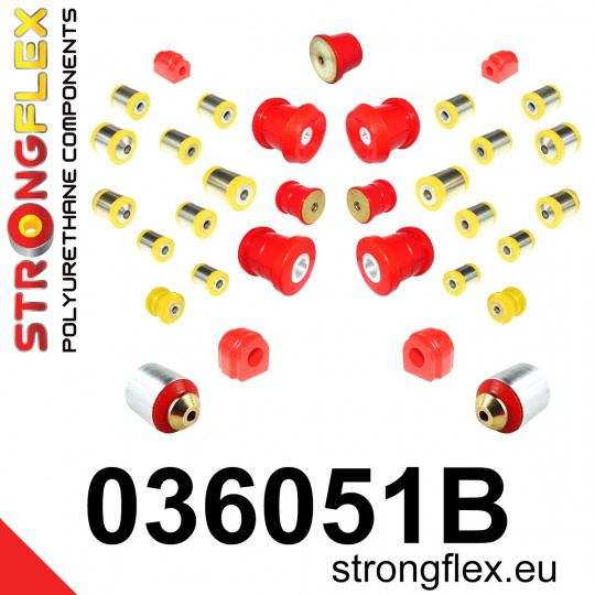 036051B: Strongflex Kompletní sada silentbloků pro zavěšení