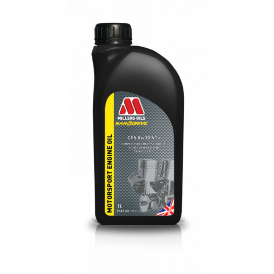 Plně syntetický závodní motorový olej Millers Oils NANODRIVE - Motorsport CFS 0w30 NT+, 1L