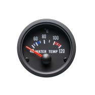 Autogauge palubní přístroj - teplota vody s černým podkladem