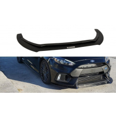 Maxton Design hybridní spoiler pod přední nárazník pro Ford Focus RS Mk3, černý lesklý plast ABS