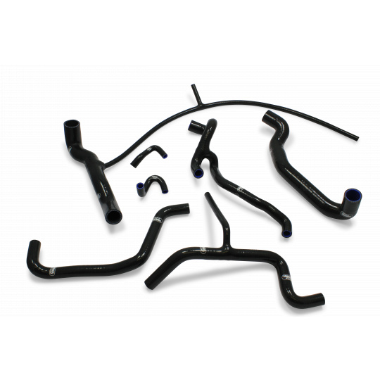 Samco Sport 7-dílná sada silikonových hadic pro vedení chladicí kapaliny pro Volkswagen Golf Mk3 VR6 2.8 s man. převodovkou s levostranným řízením (US), barva: modrá