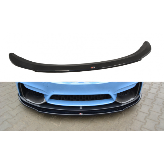 Maxton Design spoiler pod přední nárazník pro BMW M4 F82, černý lesklý plast ABS, M-performance