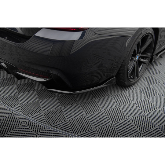 Maxton Design boční difuzory pod zadní nárazník ver.1 pro BMW řada 4 F36, černý lesklý plast ABS, M-Pack